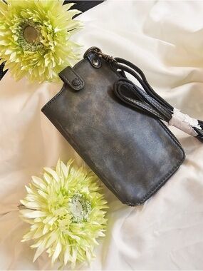 Free People Distressed Brown Crossbody Phone Wallet/ Crossbody